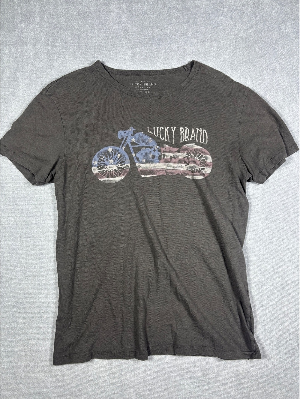 Lucky Brand Men's Motorcycle Graphic T-Shirt Size Medium